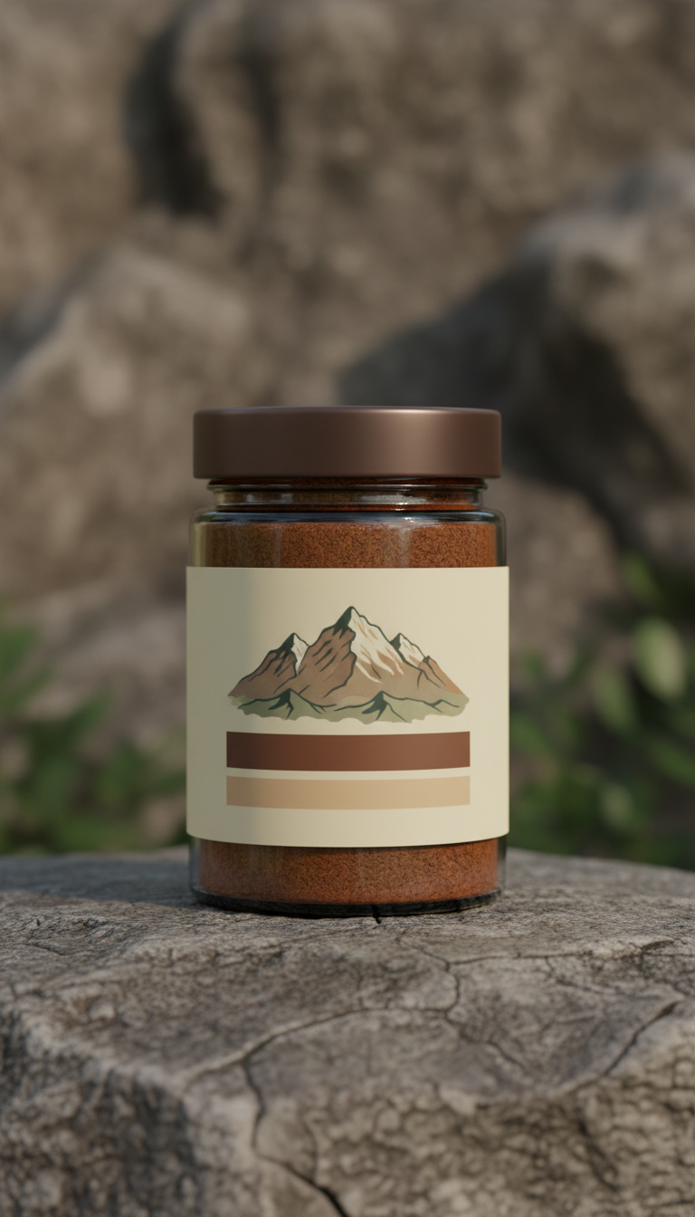Shilajit and ashwagandha blend glass jar