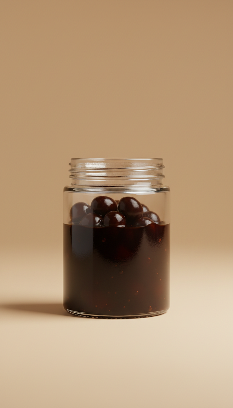 Shilajit herbal blend glass jar